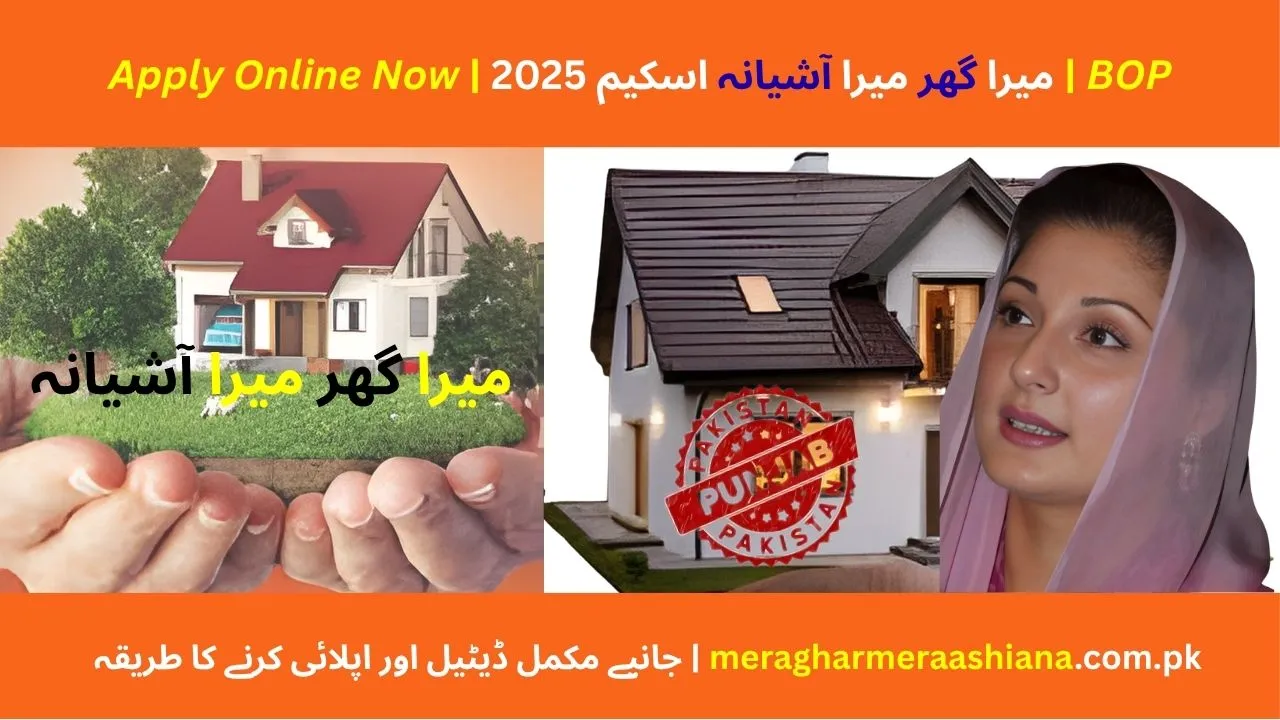 Step-by-step guide to apply for Mera Ghar Mera Ashiana Loan Scheme 2025 online via Bank of Punjab under State Bank of Pakistan.