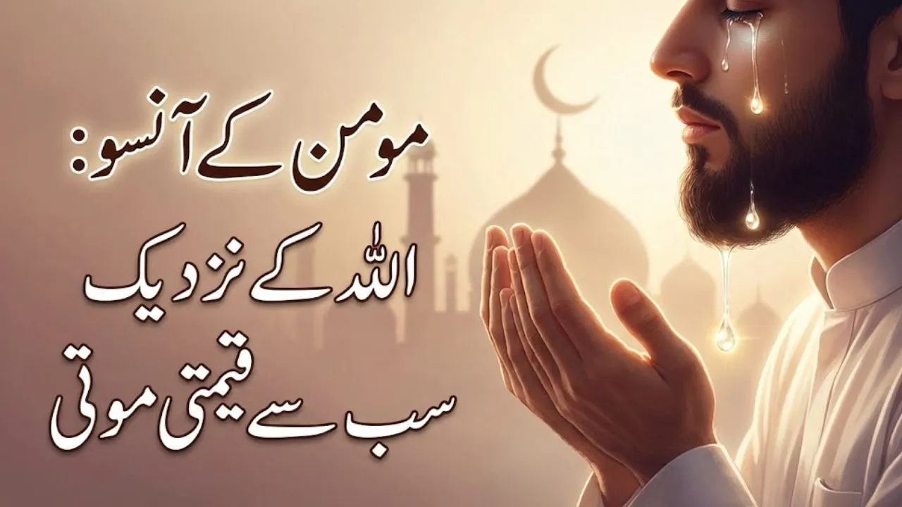 Momin ke ansoo jo Allah ke khauf aur mohabbat se behte hain, jo gunahon ki maghfirat aur jahannum se nijat ka sabab bante hain.