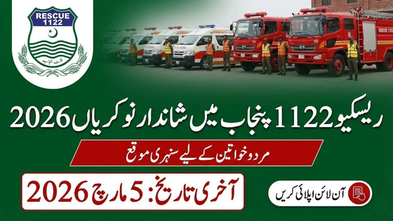 Rescue 1122 Punjab Jobs 2026 Latest Emergency Service Vacancies Advertisement